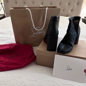 Christian Laboutin 9.5 (fits like a 9) black leather booties